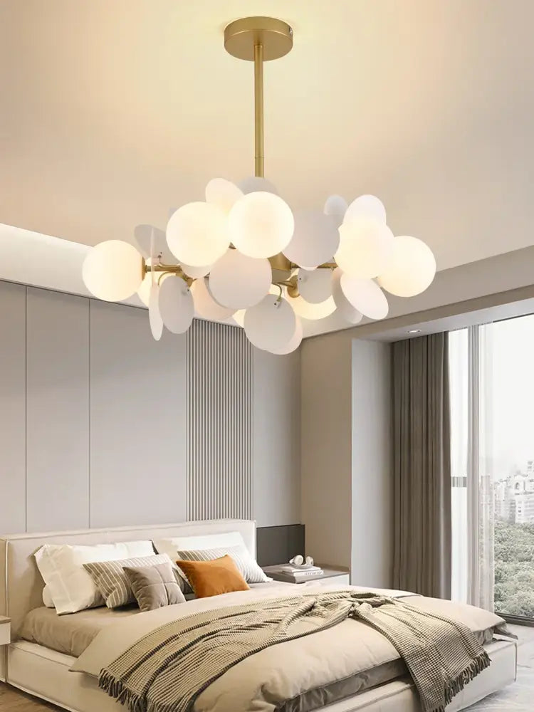 Pastel spherical colorful chandelier pendant lamp for dining room