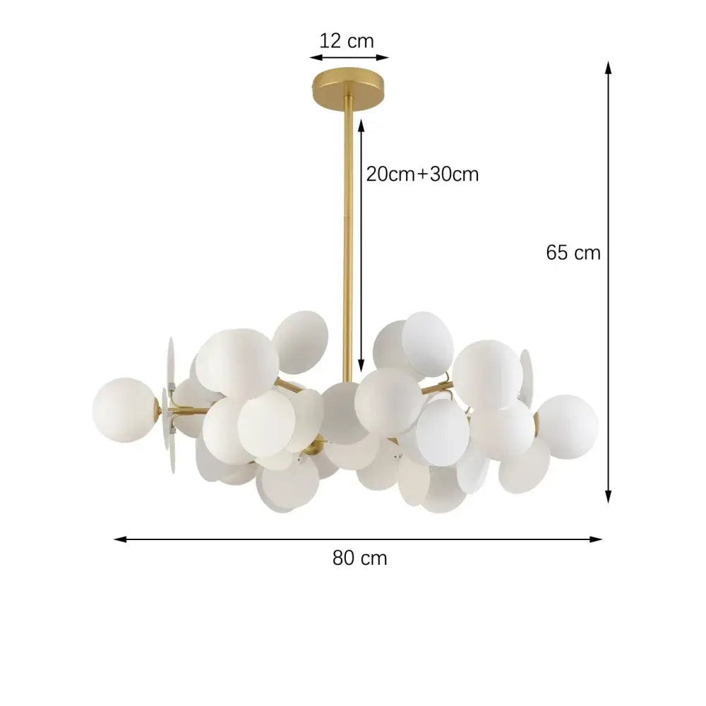 Pastel spherical colorful chandelier pendant lamp for dining room