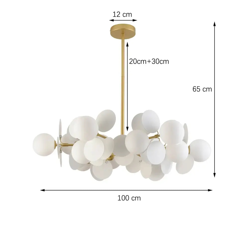 Pastel spherical colorful chandelier pendant lamp for dining room