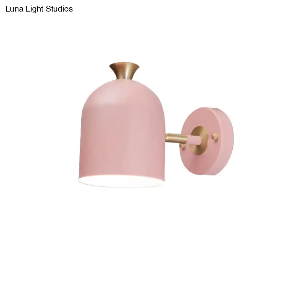 Pink and brass macaron wall light sconce lamp – dining room