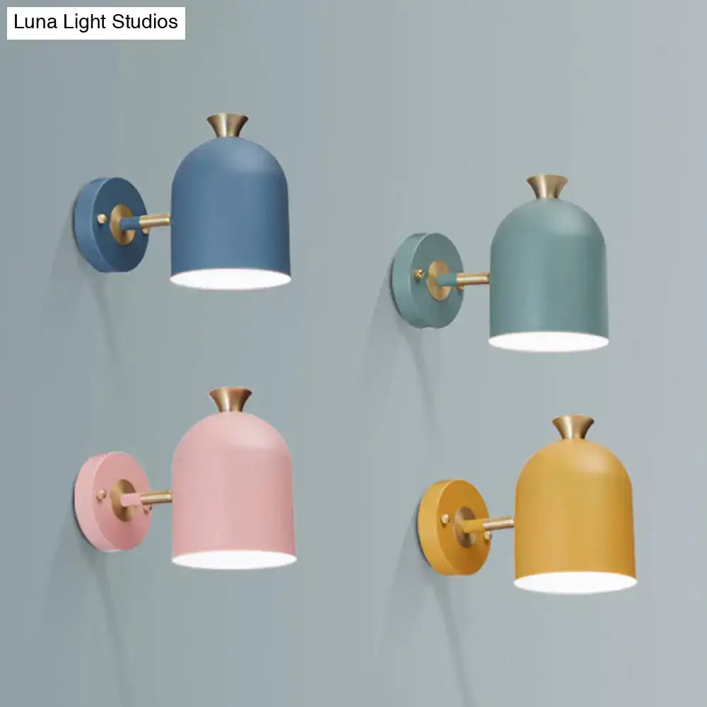Pink and brass macaron wall light sconce lamp – dining room