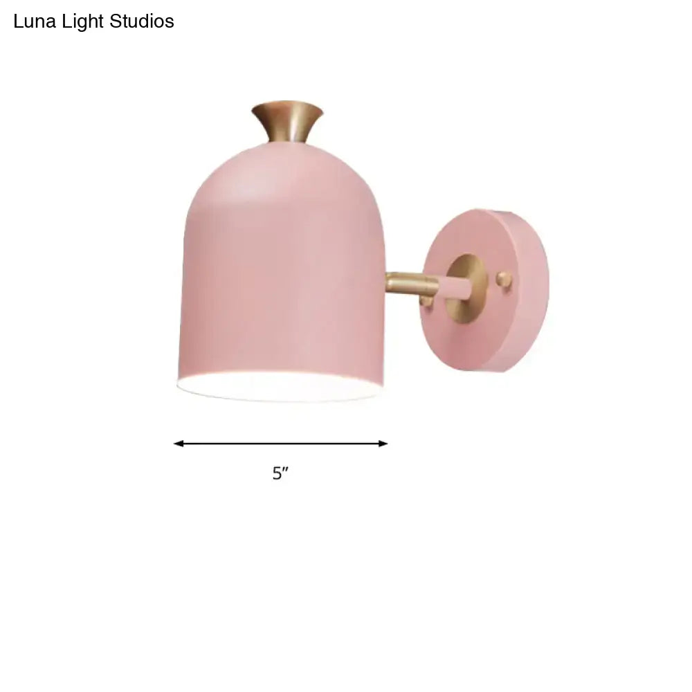 Pink and brass macaron wall light sconce lamp – dining room
