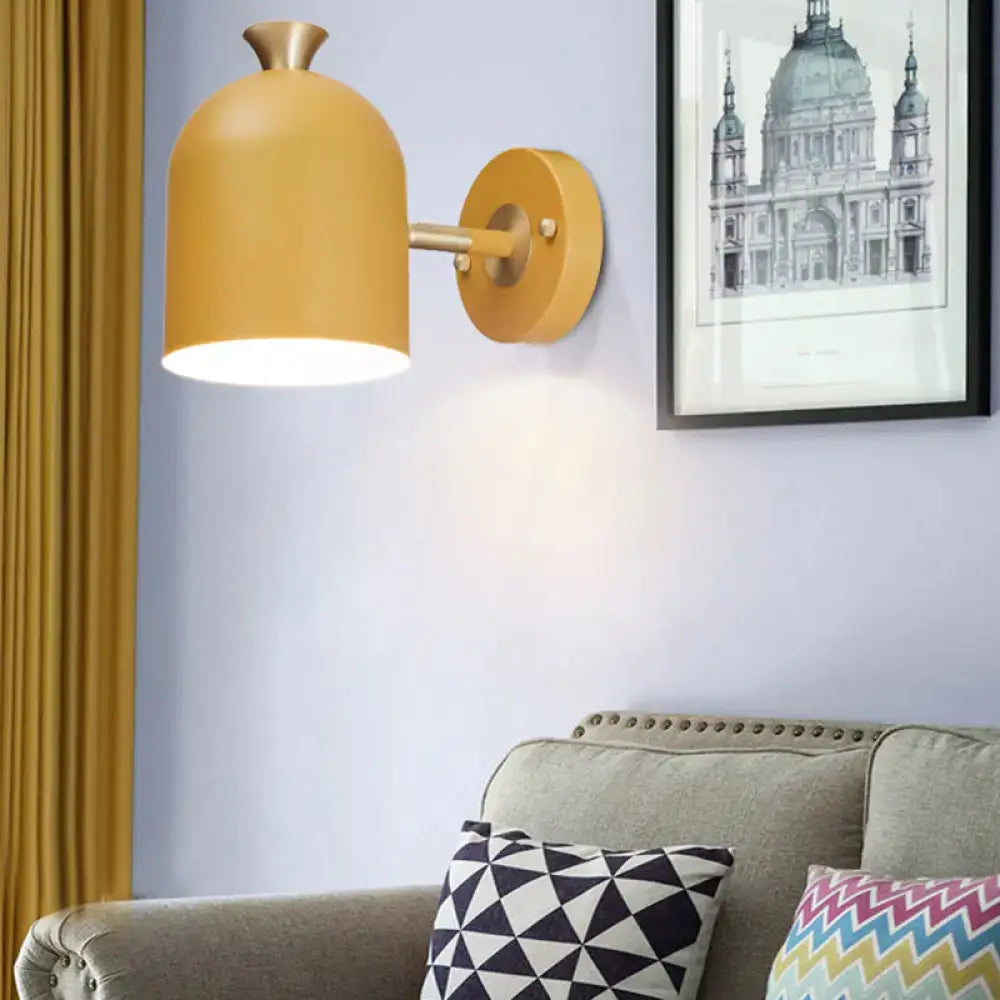 Pink and brass macaron wall light sconce lamp – dining room