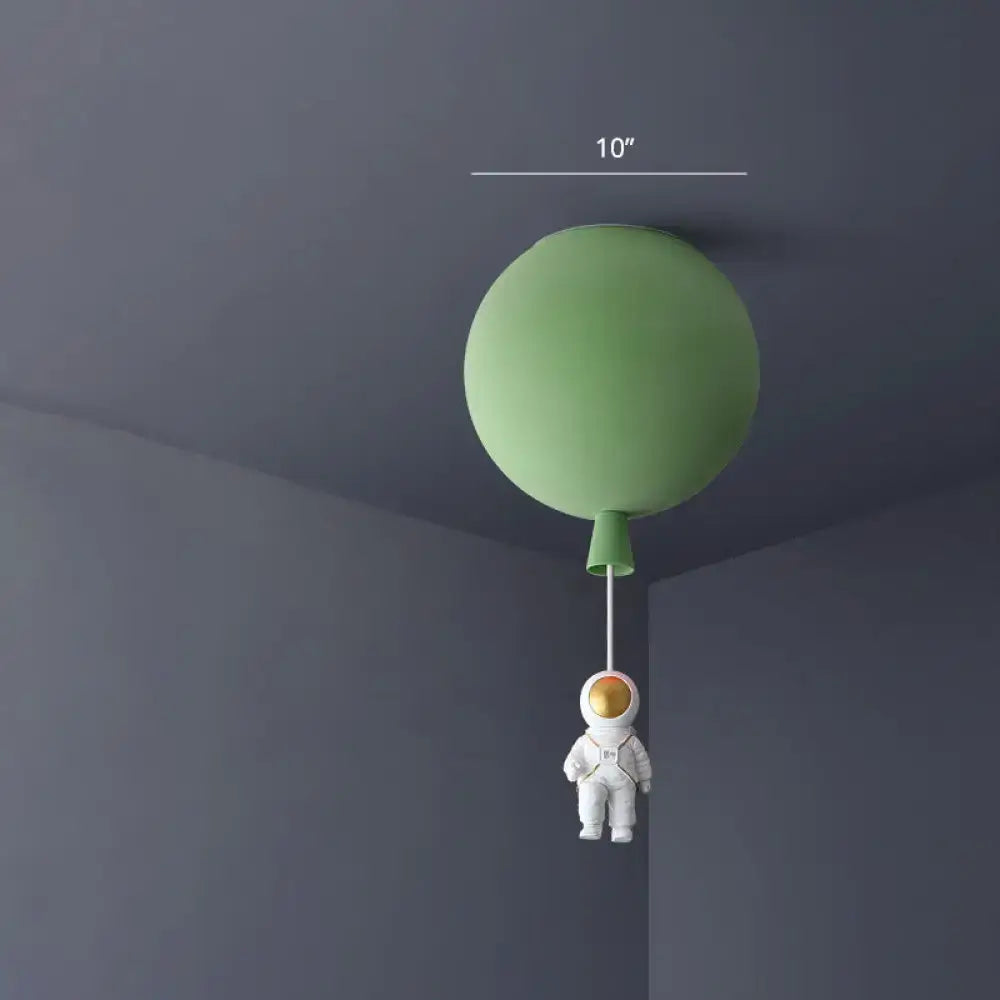 Pink astronaut ceiling lamp – kids bedroom acrylic pendant light