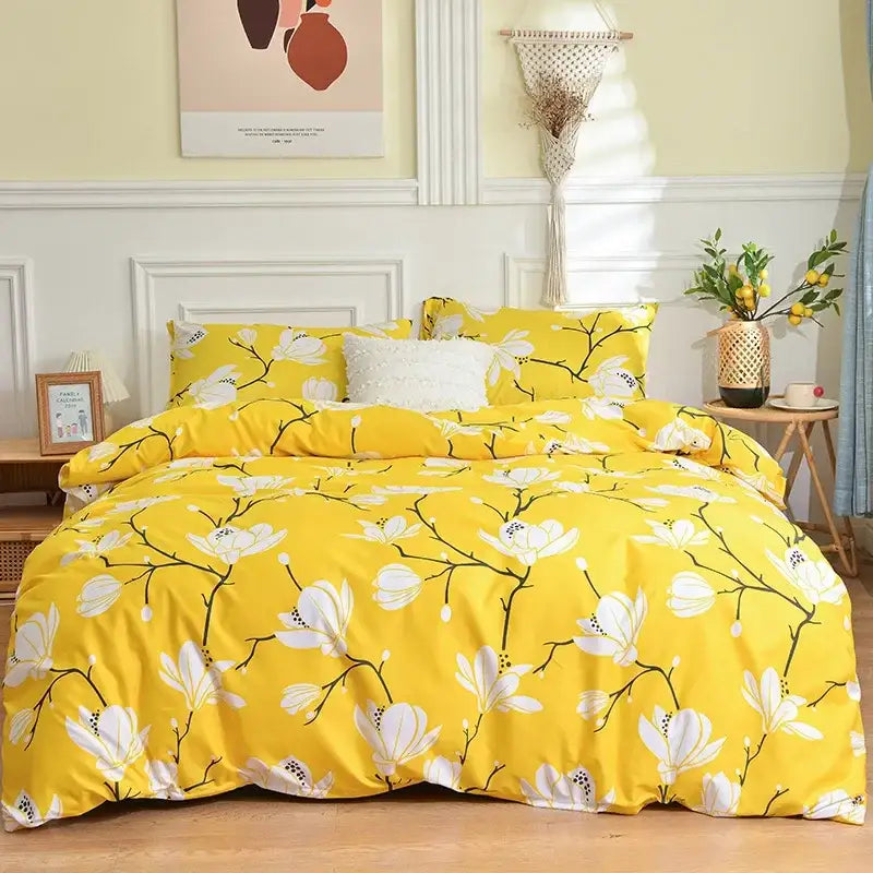 Pink butterfly print bedding set bedroom duvet cover and sheets