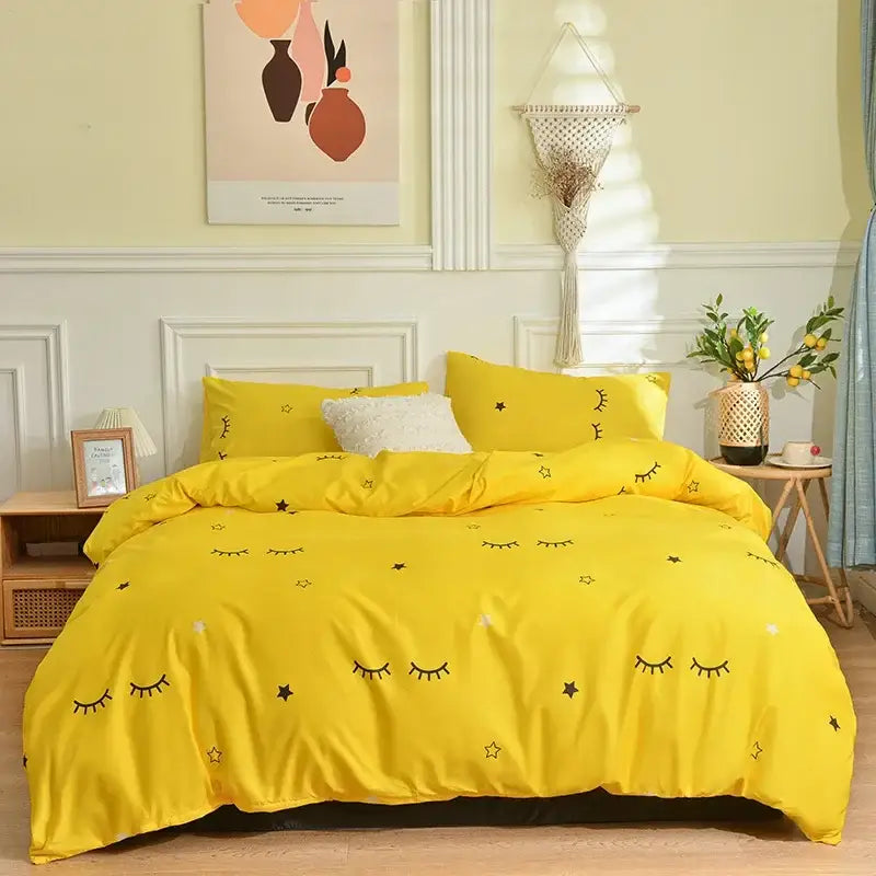 Pink butterfly print bedding set bedroom duvet cover and sheets