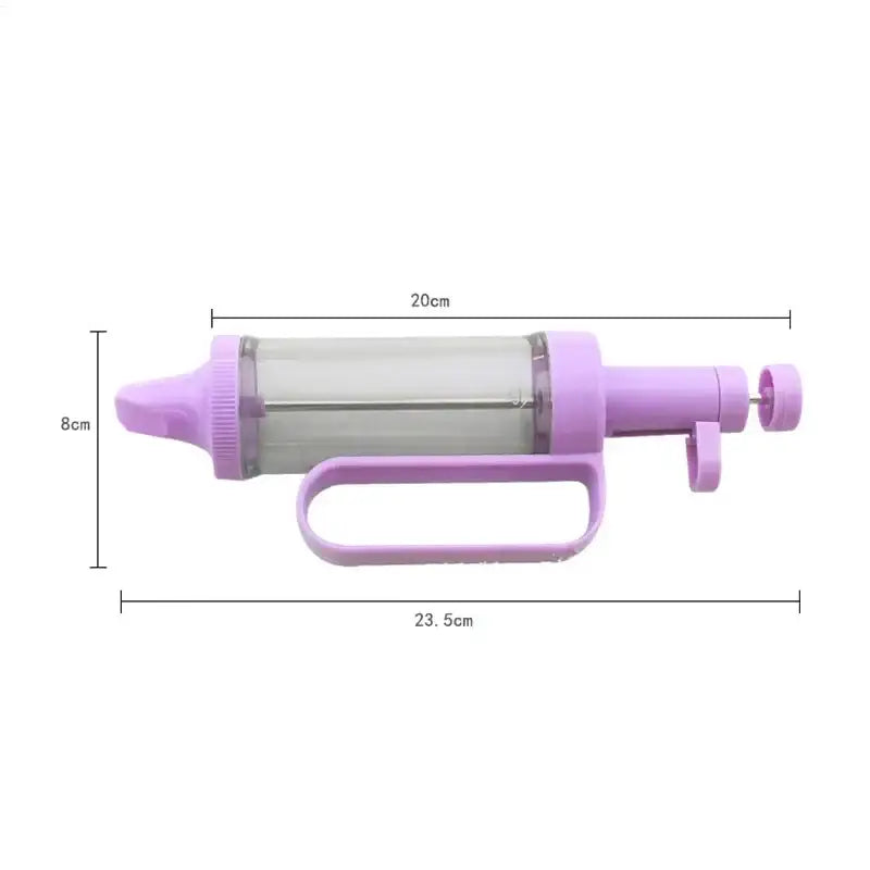 Pink plastic cream decorating gun kitchen baking set with nozzles