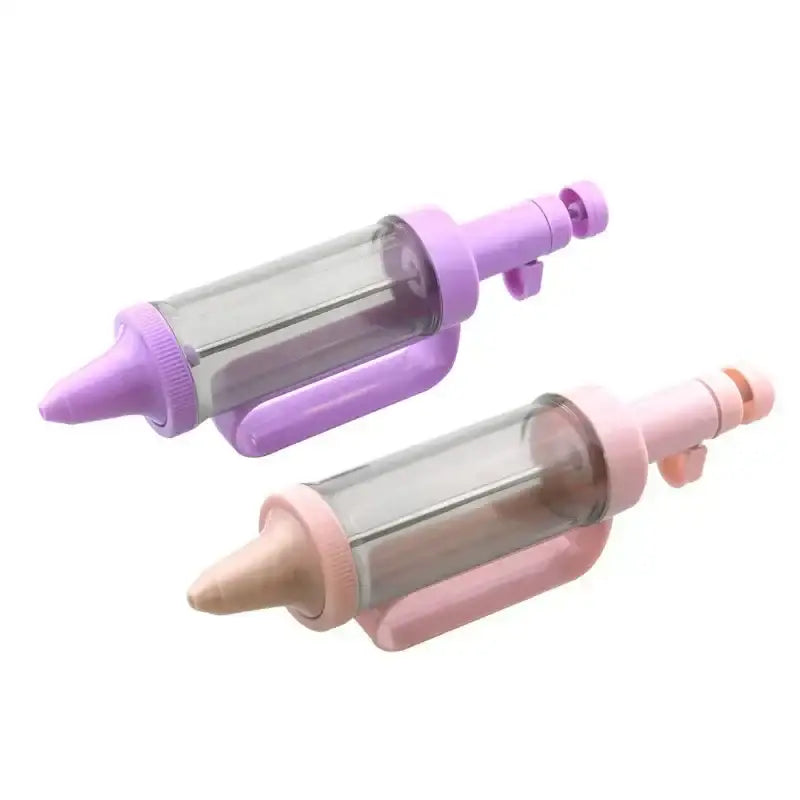 Pink plastic cream decorating gun kitchen baking set with nozzles