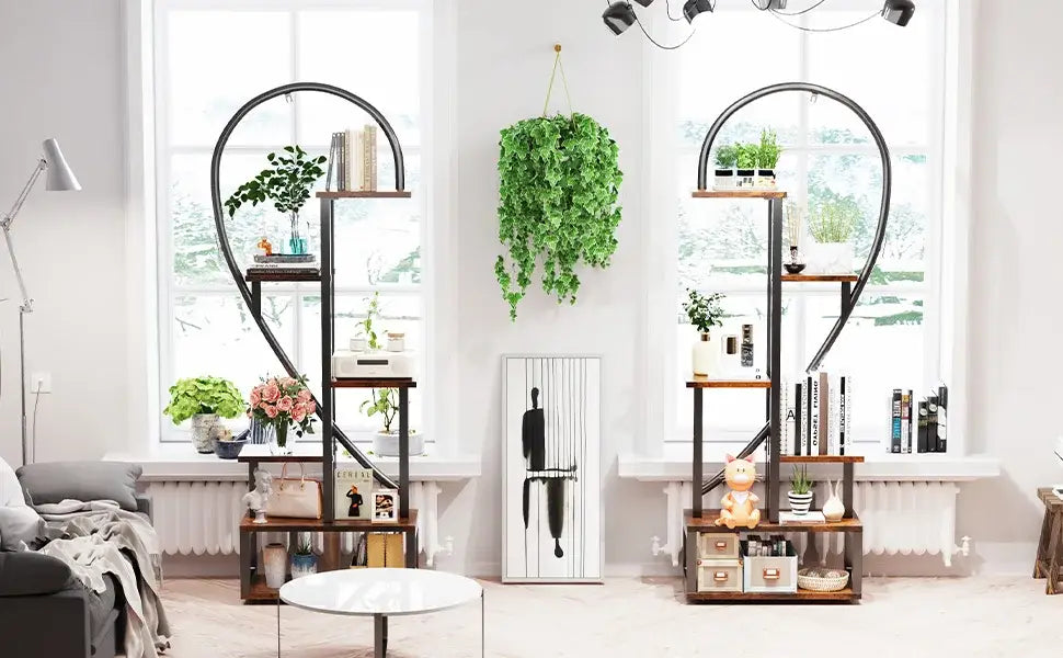 Plant Stand 6-Tier Heart Shaped