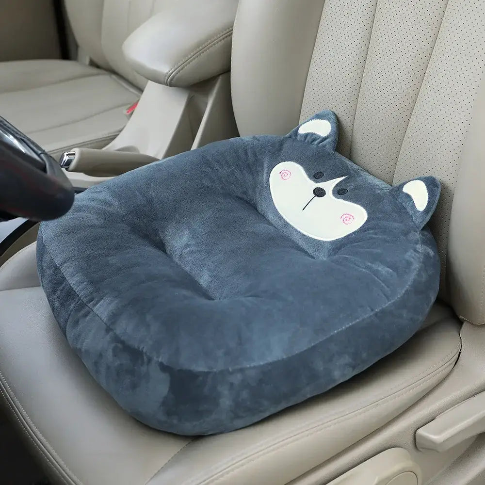 Plush cartoon car cushion thicken office chair pad bedroom support
