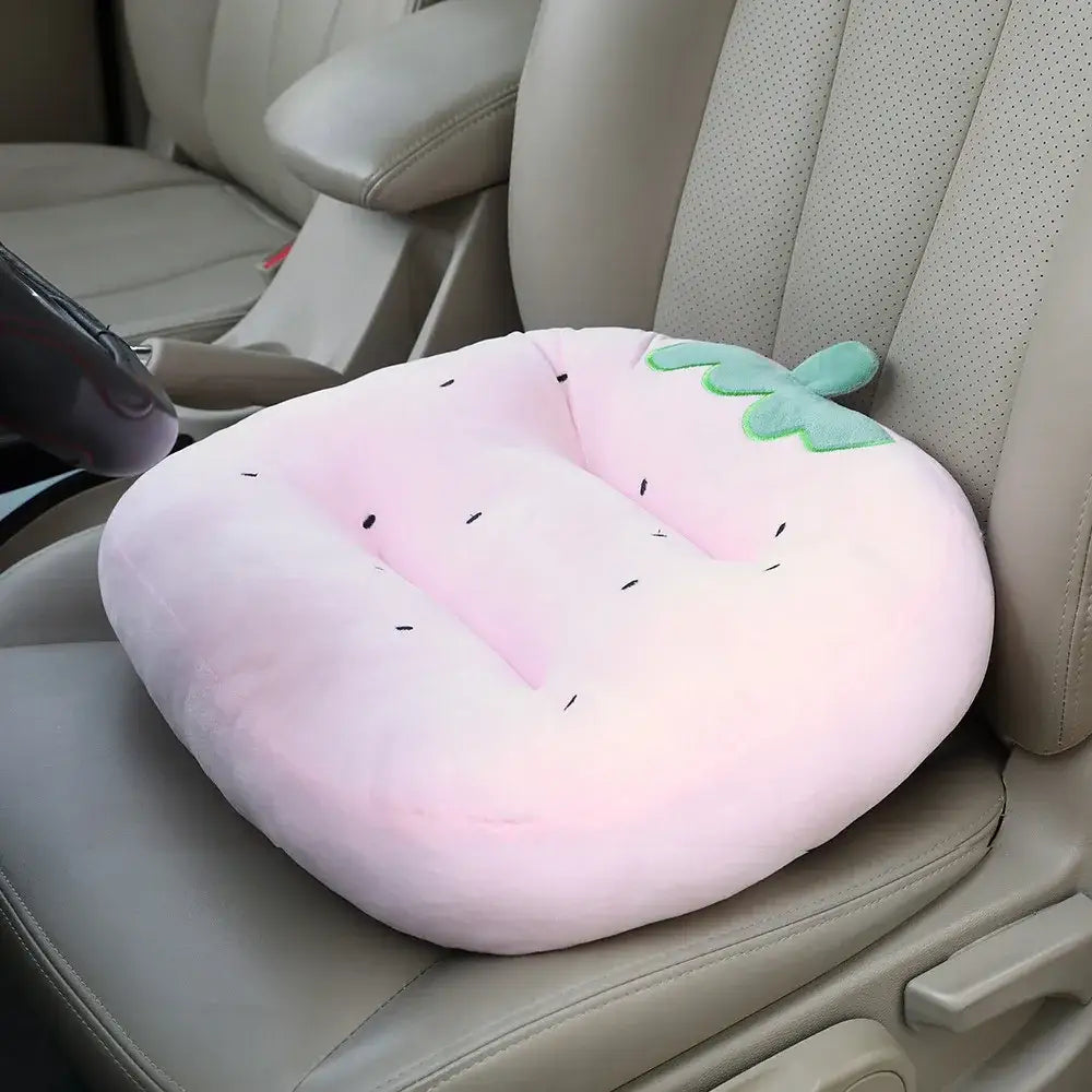 Plush gray cat shark cushion kids room seat pad