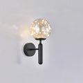 Postmodern black glass shade starry wall sconce bedroom light