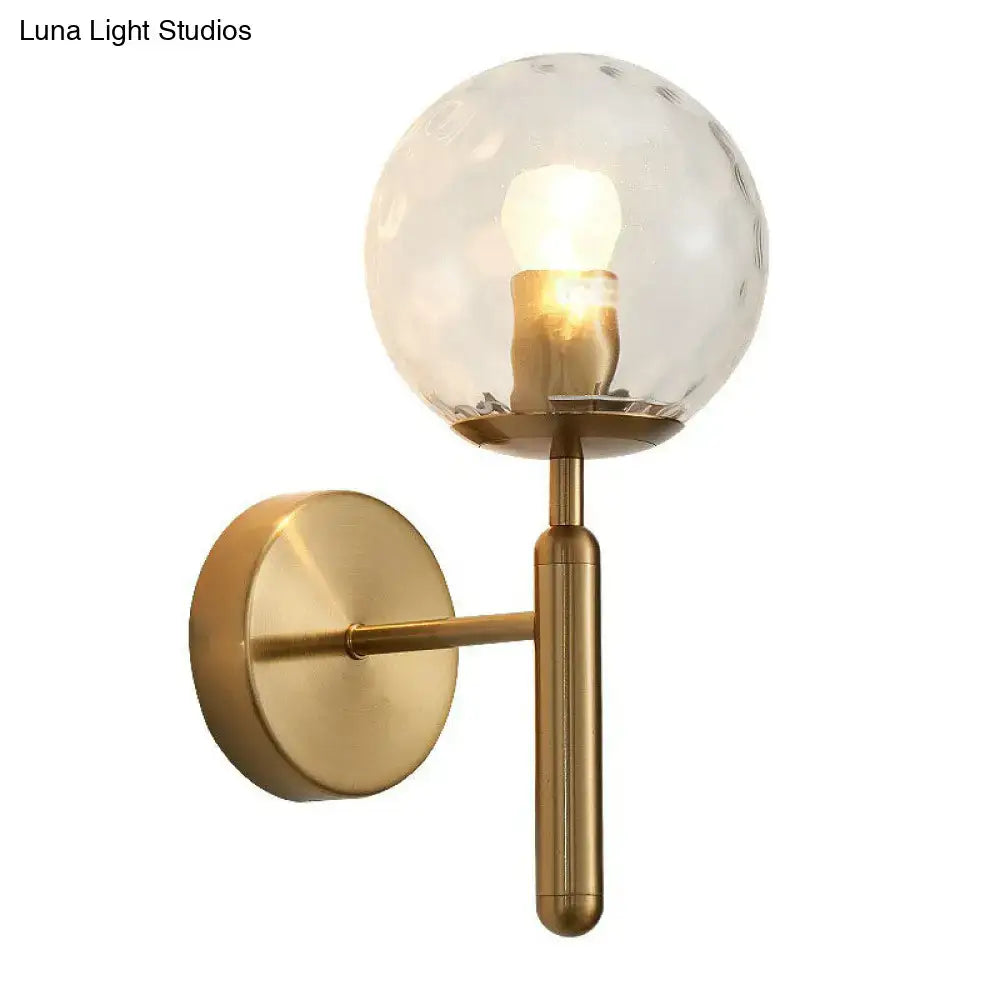 Postmodern black gold wall sconce – bedroom glass globe light 110v-120v