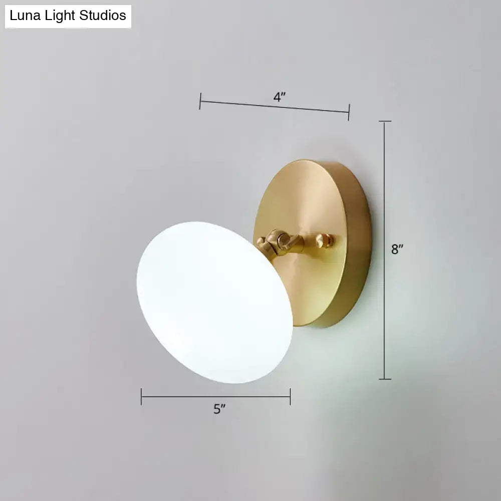 Postmodern brass and glass wall sconce bedroom light bulb included