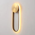 Postmodern gold arc direct wired wall lamp bedroom led light
