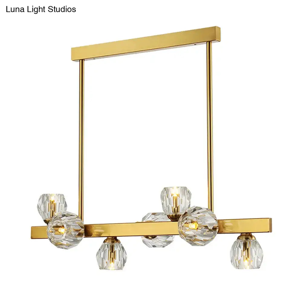 Postmodern gold branch island lighting dining room crystal chandelier