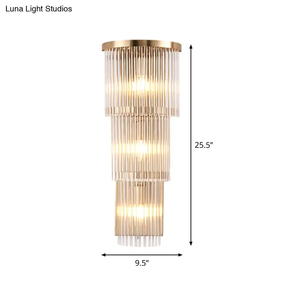 Postmodern gold crystal triangle wall light bedroom living space