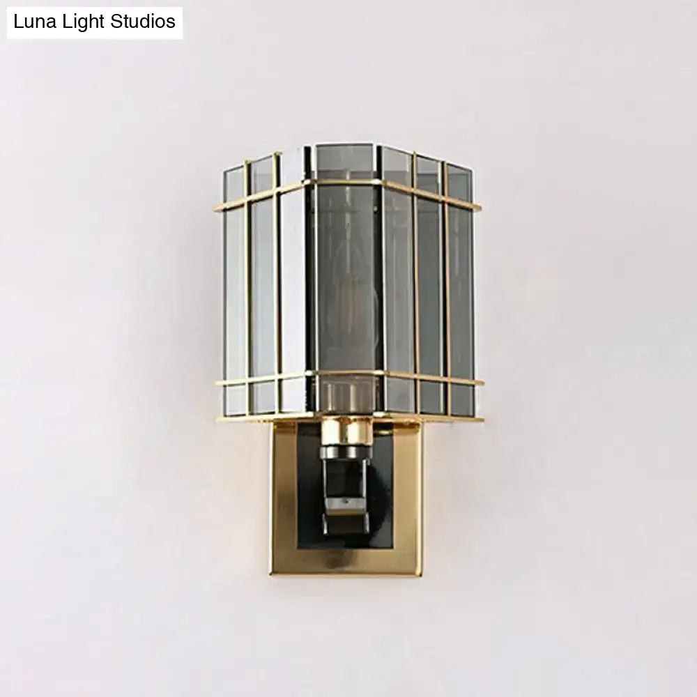 Postmodern gold crystal triangle wall light bedroom living space