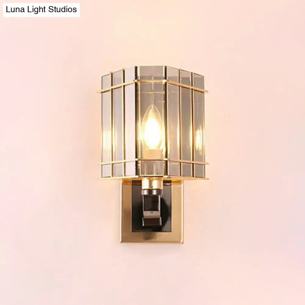 Postmodern gold crystal triangle wall light bedroom living space