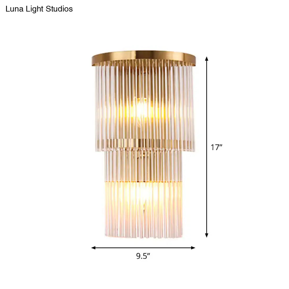 Postmodern gold crystal triangle wall light bedroom living space