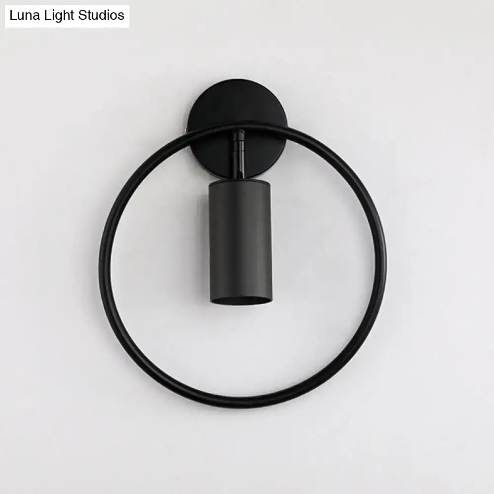 Postmodern gold halo ring wall sconce bedroom 16 inches fixture height