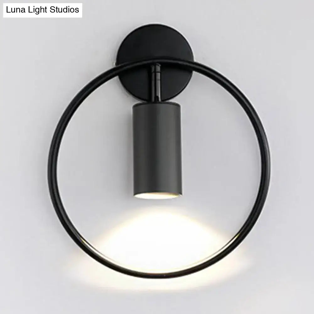 Postmodern gold halo ring wall sconce bedroom 16 inches fixture height