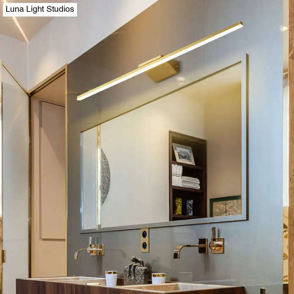Postmodern gold led sconce acrylic bath wall light bathroom fixture