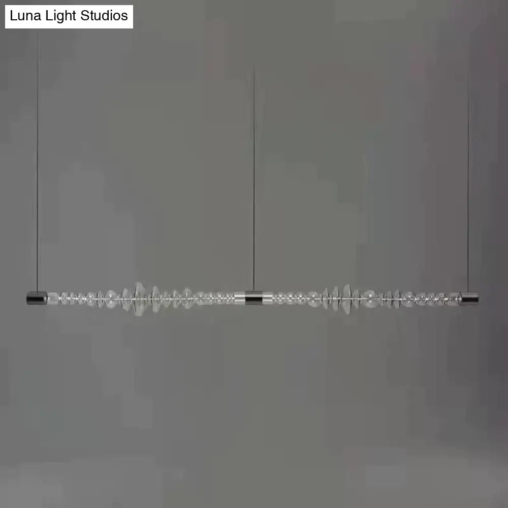 Postmodern lights luxury restaurant led spiral glass chandelier