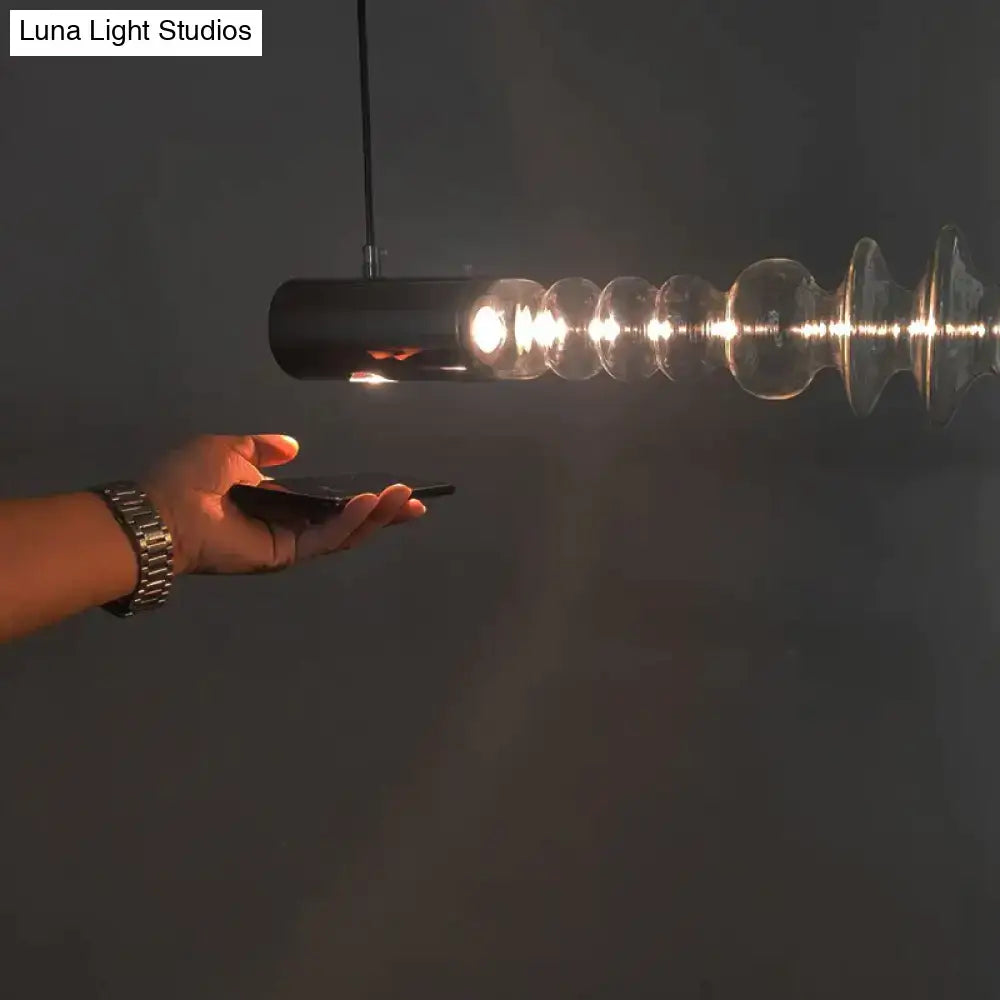 Postmodern lights luxury restaurant led spiral glass chandelier