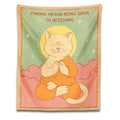Psychedelic green & pink cat tapestry sun moon bedroom decor