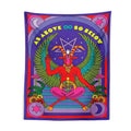 Psychedelic red baphomet tarot witchcraft tapestry wall bedroom decor