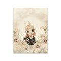 Rabbit Canvas Print Beige Kids Room