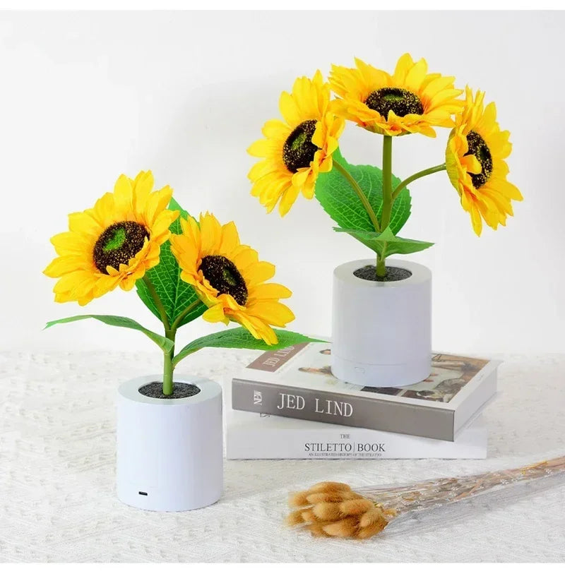 DecorBites™ Rechargeable Sunflower LED Night Light for Bedroom