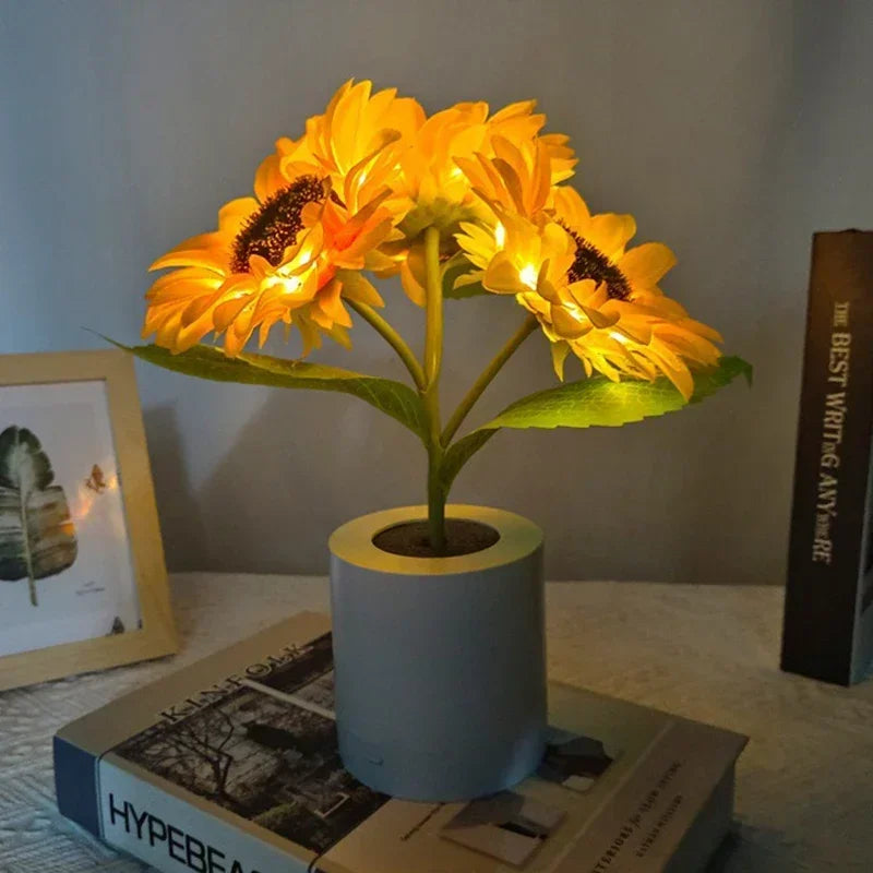 DecorBites™ Rechargeable Sunflower LED Night Light for Bedroom
