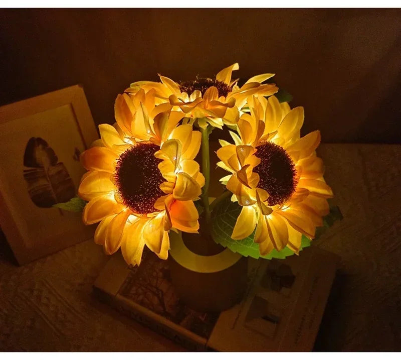 DecorBites™ Rechargeable Sunflower LED Night Light for Bedroom