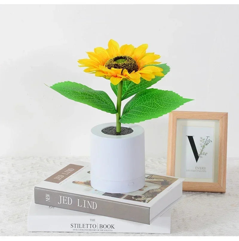 DecorBites™ Rechargeable Sunflower LED Night Light for Bedroom