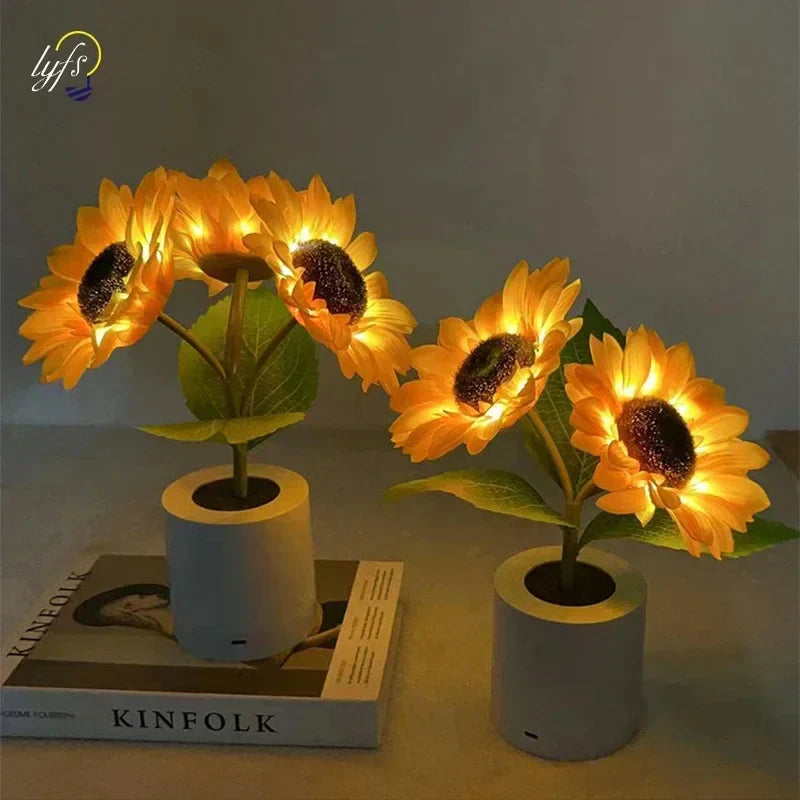 DecorBites™ Rechargeable Sunflower LED Night Light for Bedroom