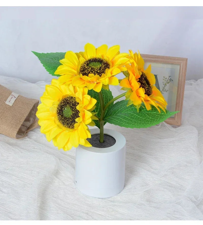 DecorBites™ Rechargeable Sunflower LED Night Light for Bedroom