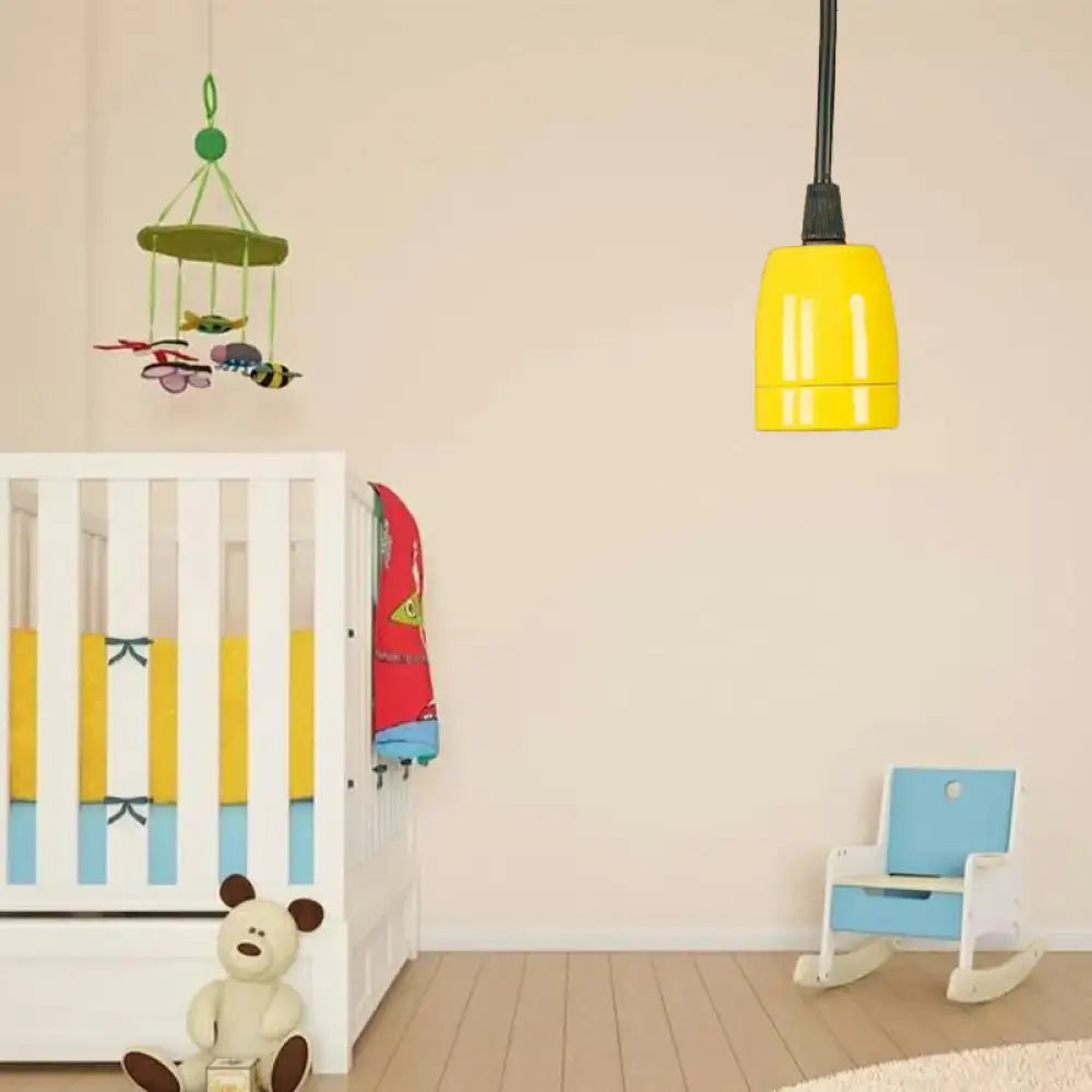 Retro style red ceramic pendant light – kitchen hanging fixture