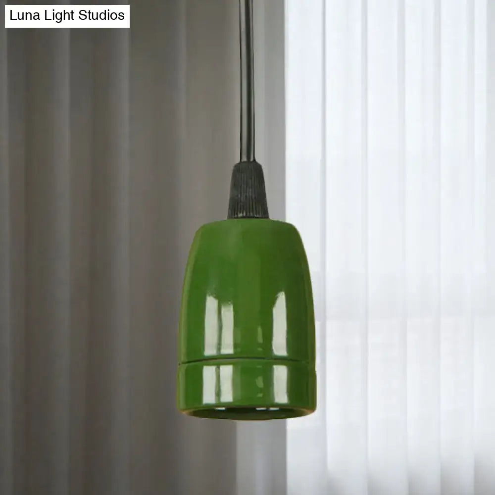 Retro style red ceramic pendant light – kitchen hanging fixture