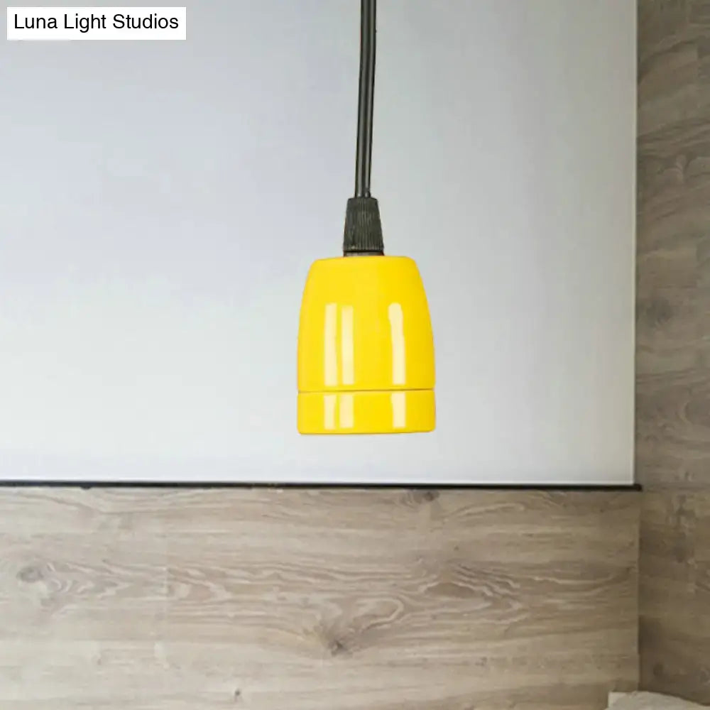 Retro style red ceramic pendant light – kitchen hanging fixture