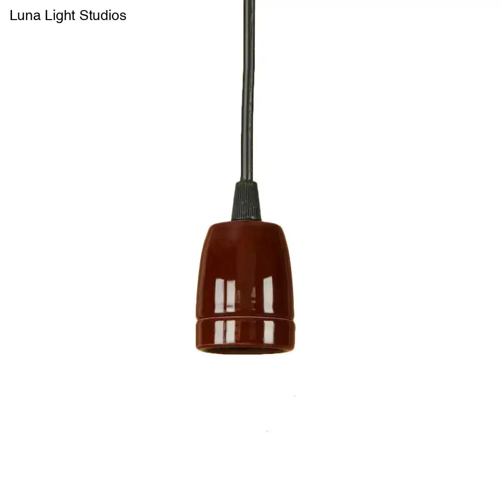 Retro style red ceramic pendant light – kitchen hanging fixture