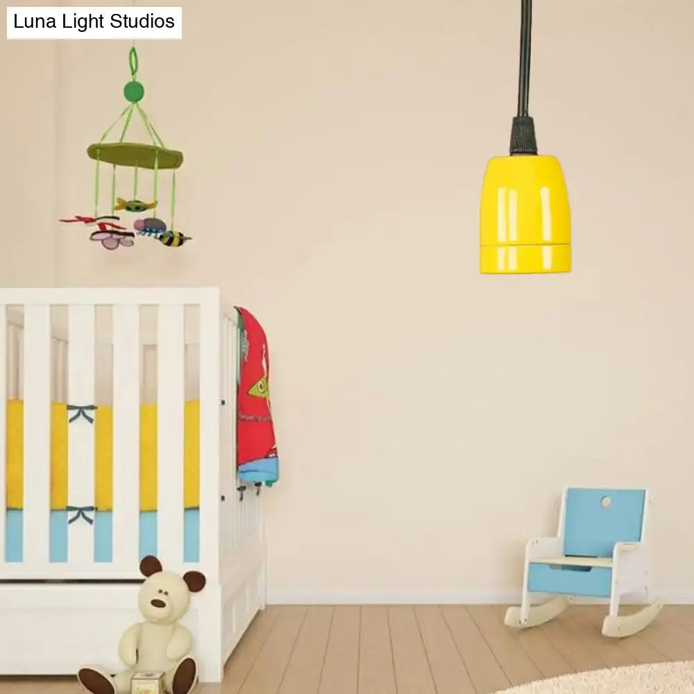 Retro style red ceramic pendant light – kitchen hanging fixture