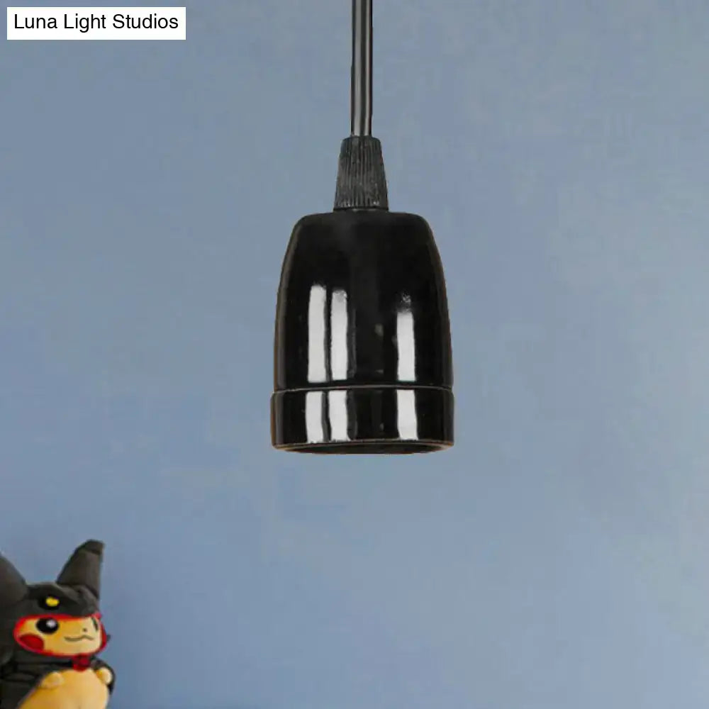 Retro style red ceramic pendant light – kitchen hanging fixture