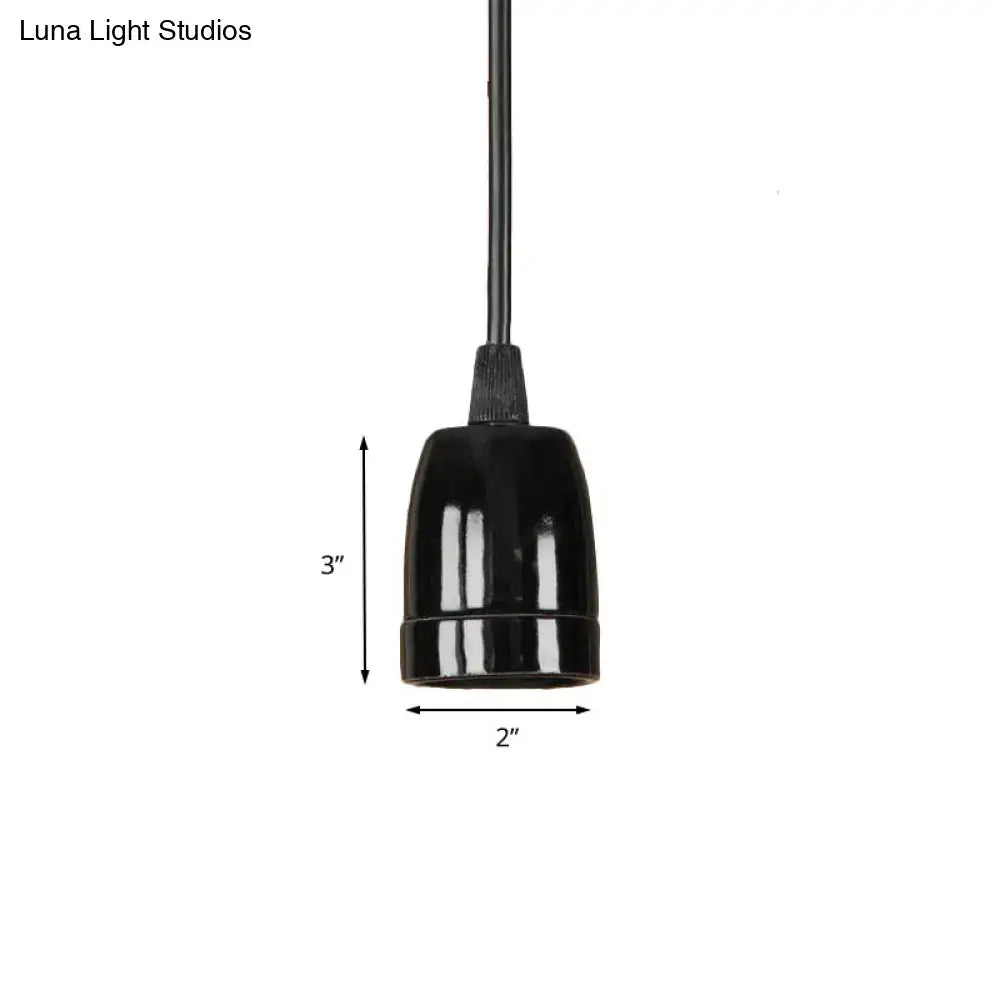 Retro style red ceramic pendant light – kitchen hanging fixture
