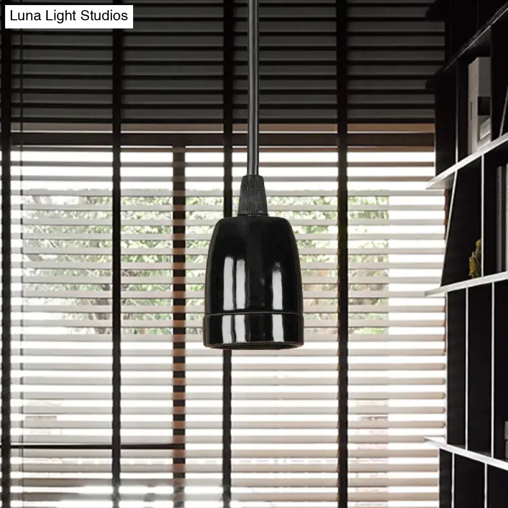 Retro style red ceramic pendant light – kitchen hanging fixture