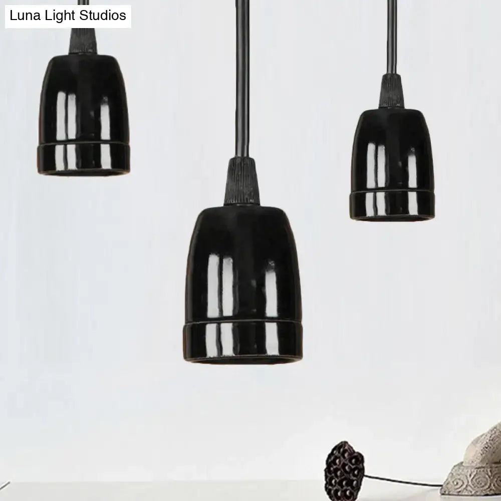 Retro style red ceramic pendant light – kitchen hanging fixture