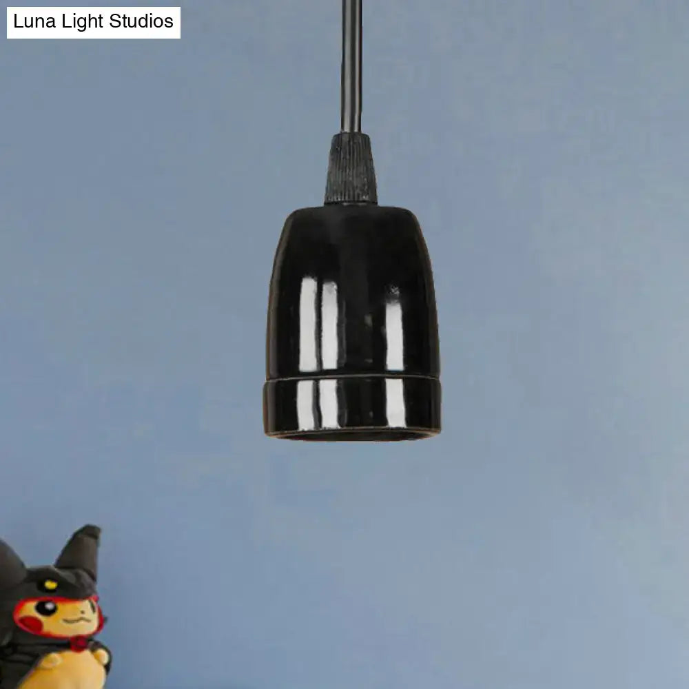 Retro style red ceramic pendant light – kitchen hanging fixture