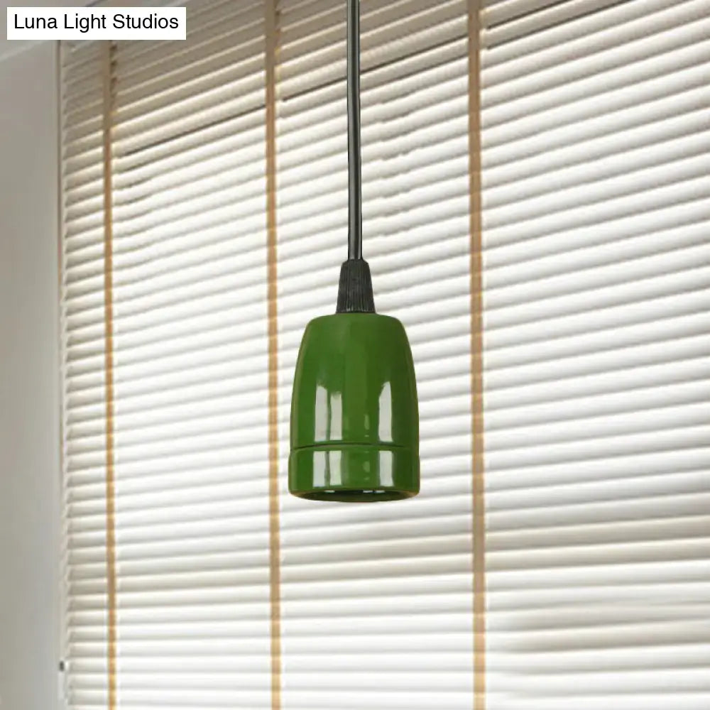 Retro style red ceramic pendant light – kitchen hanging fixture