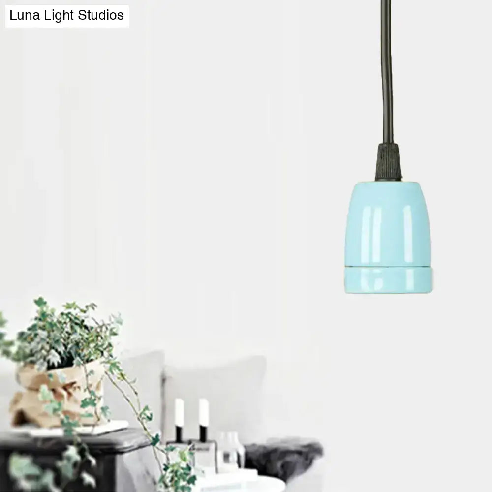 Retro style red ceramic pendant light – kitchen hanging fixture